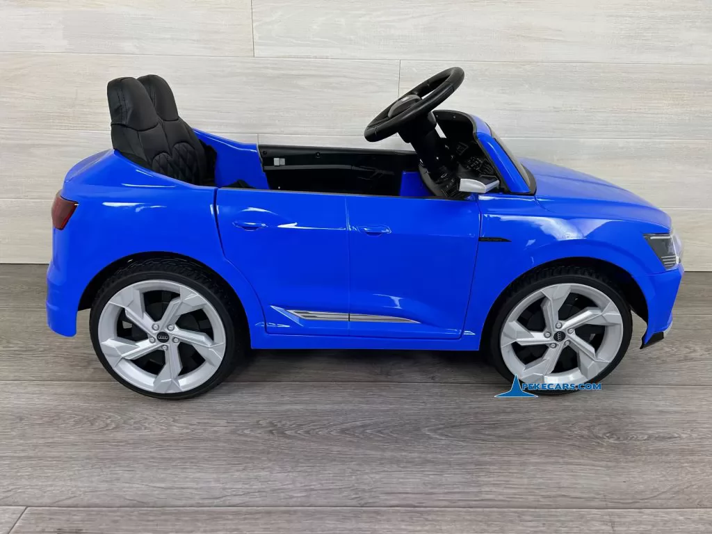 Audi SQ8 azul coche infantil electrico para niños vista lado izquierdo