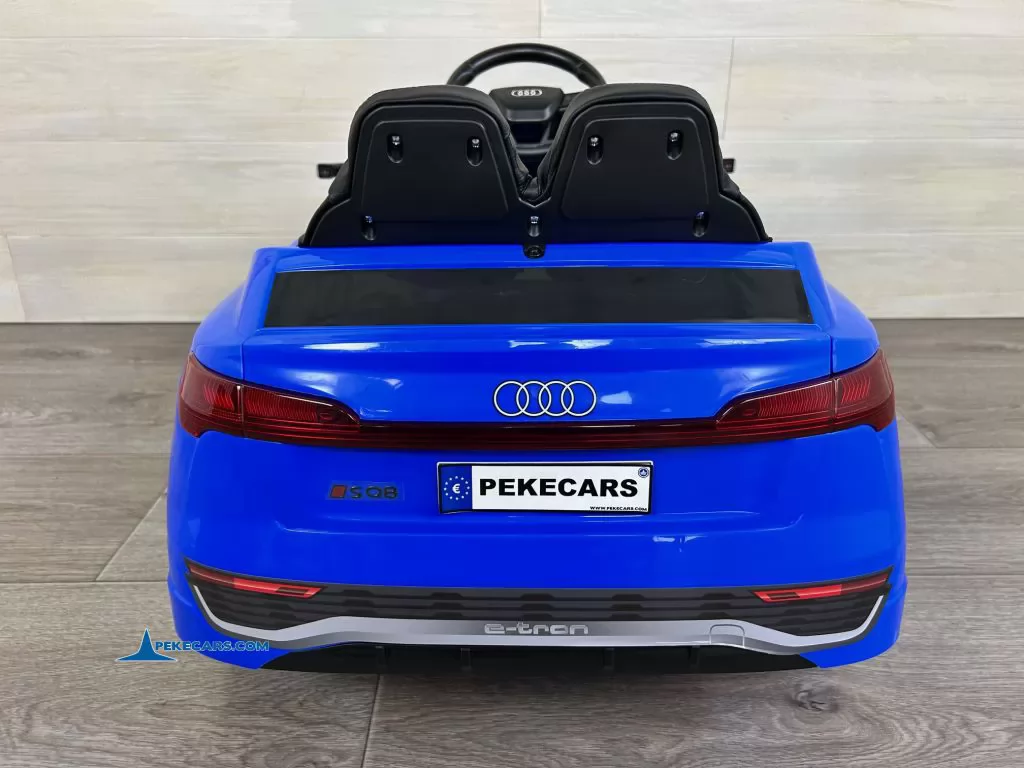 Audi SQ8 azul coche infantil electrico para niños parte trasera