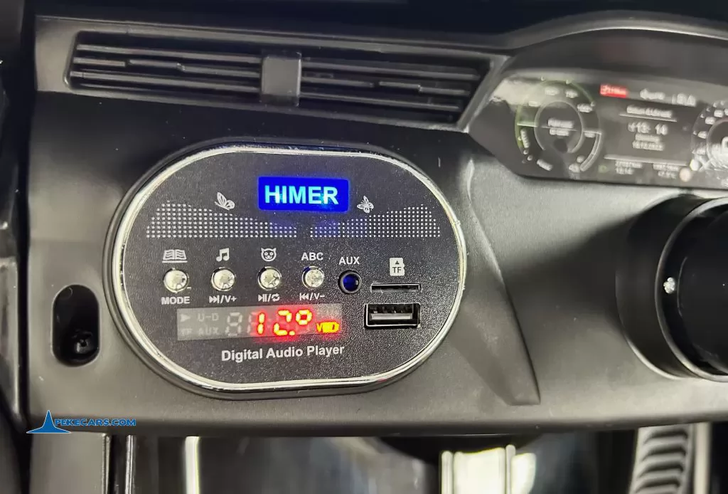 Audi SQ8 negro coche para niños electrico voltimetro