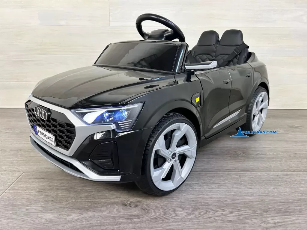 Audi SQ8 negro coche para niños electrico vista frente derecha