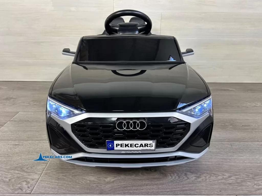 Audi SQ8 negro coche para niños electrico vista frontal