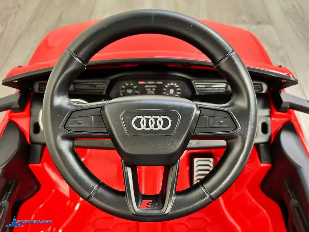 Audi SQ8 rojo coche electrico para niños volante