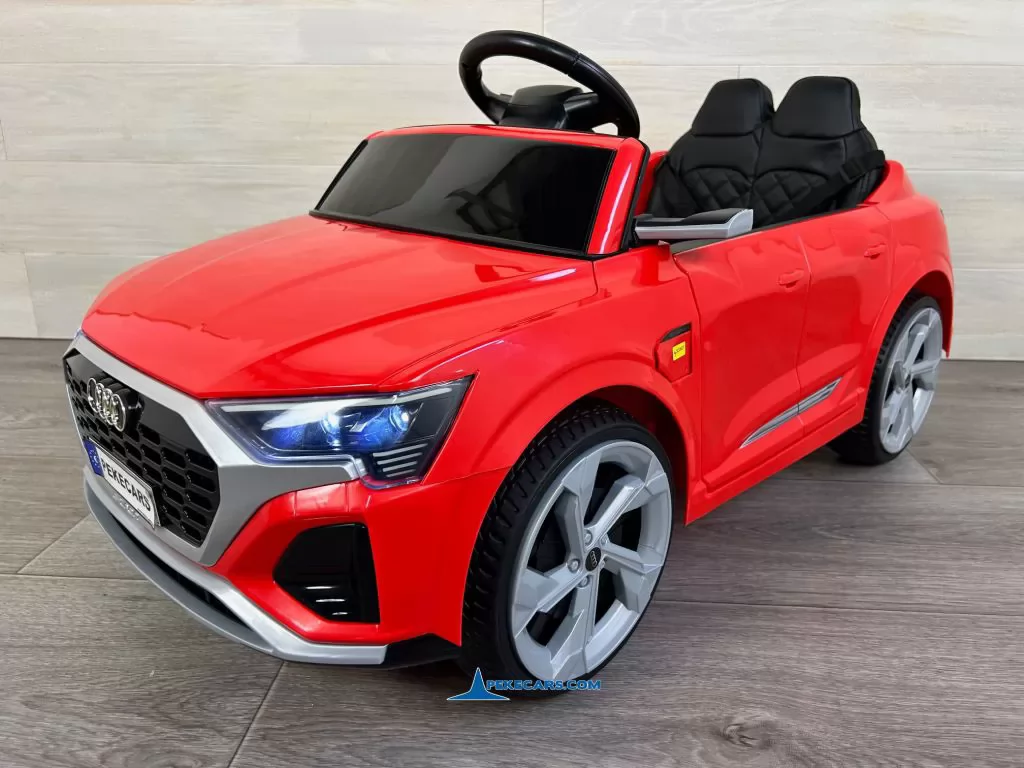 Audi SQ8 rojo coche electrico para niños vista frente derecha