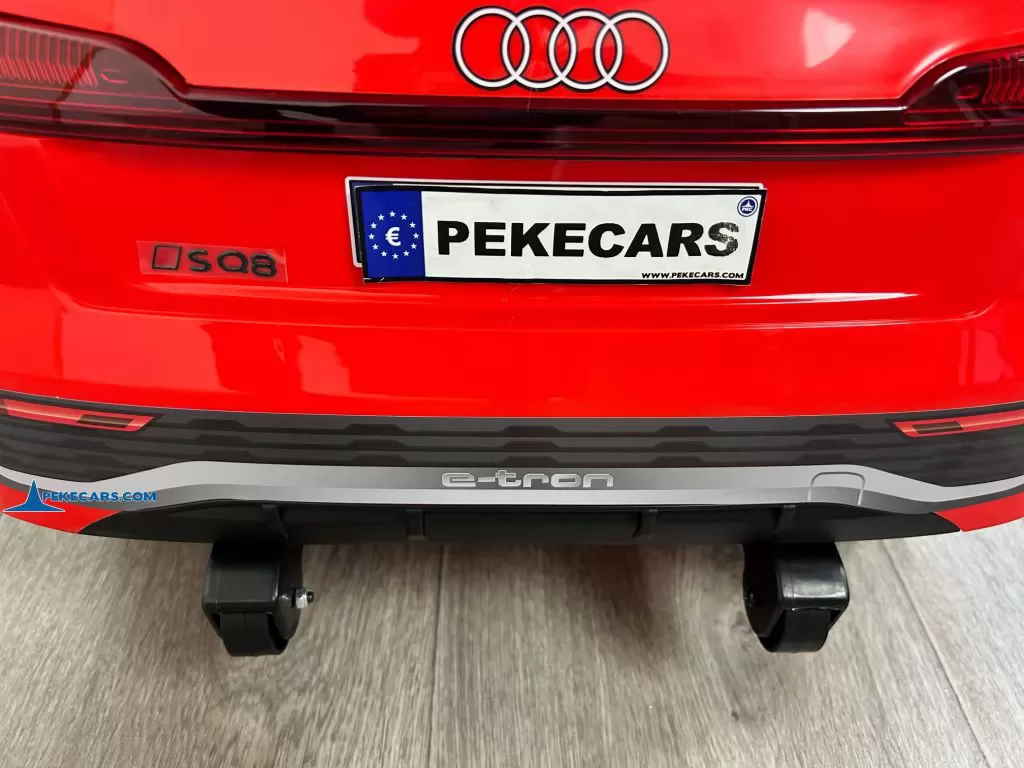 Audi SQ8 rojo coche electrico para niños ruedas de transporte