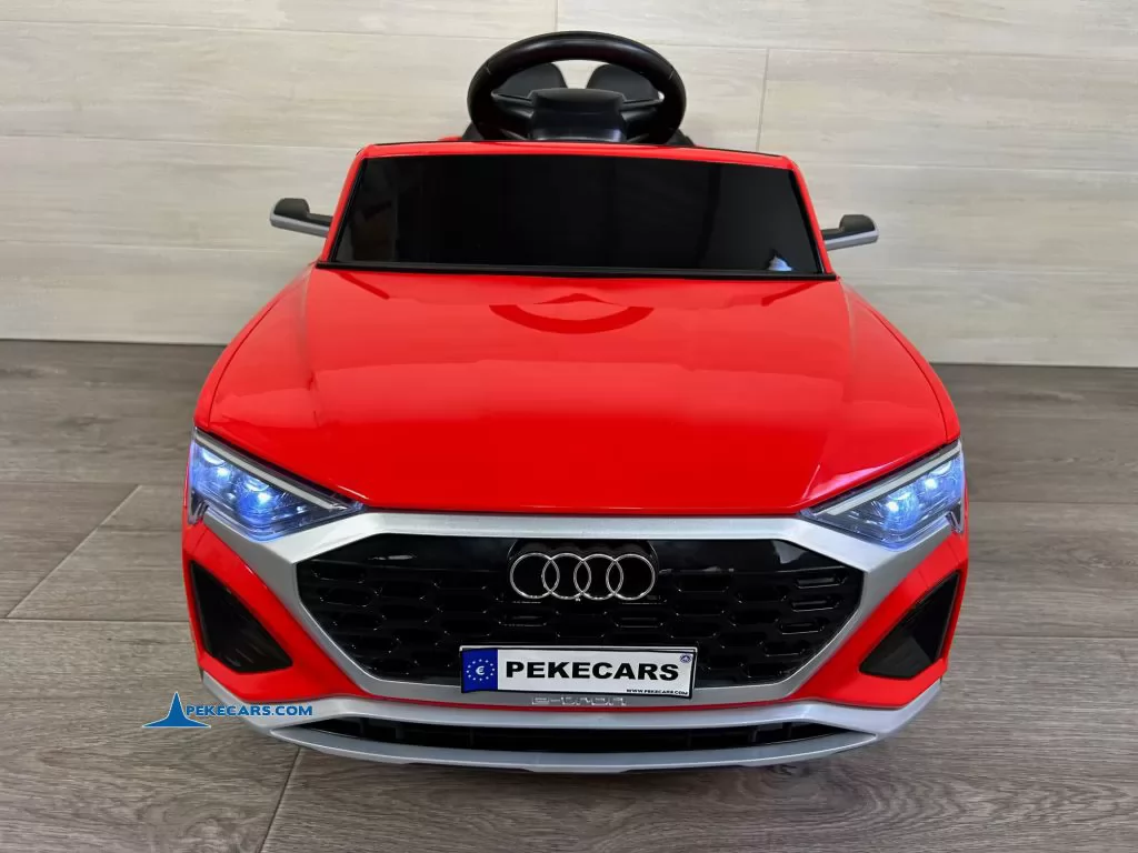 Audi SQ8 rojo coche electrico para niños vista frontal