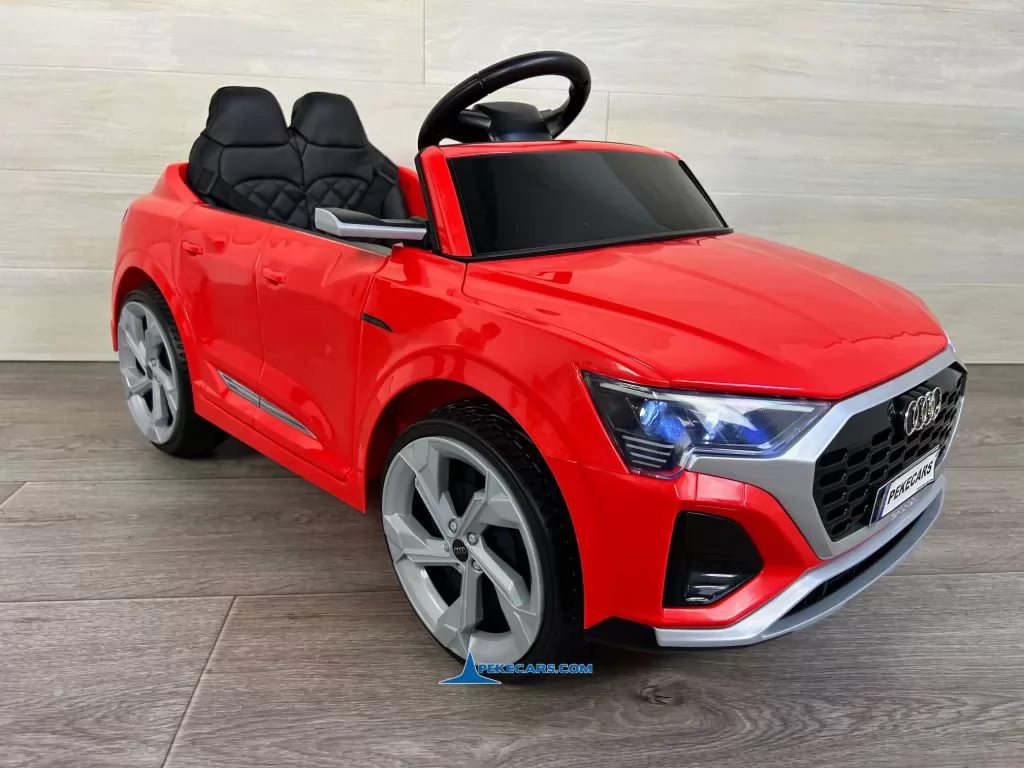 Audi SQ8 rojo coche electrico para niños vista lado izquierda