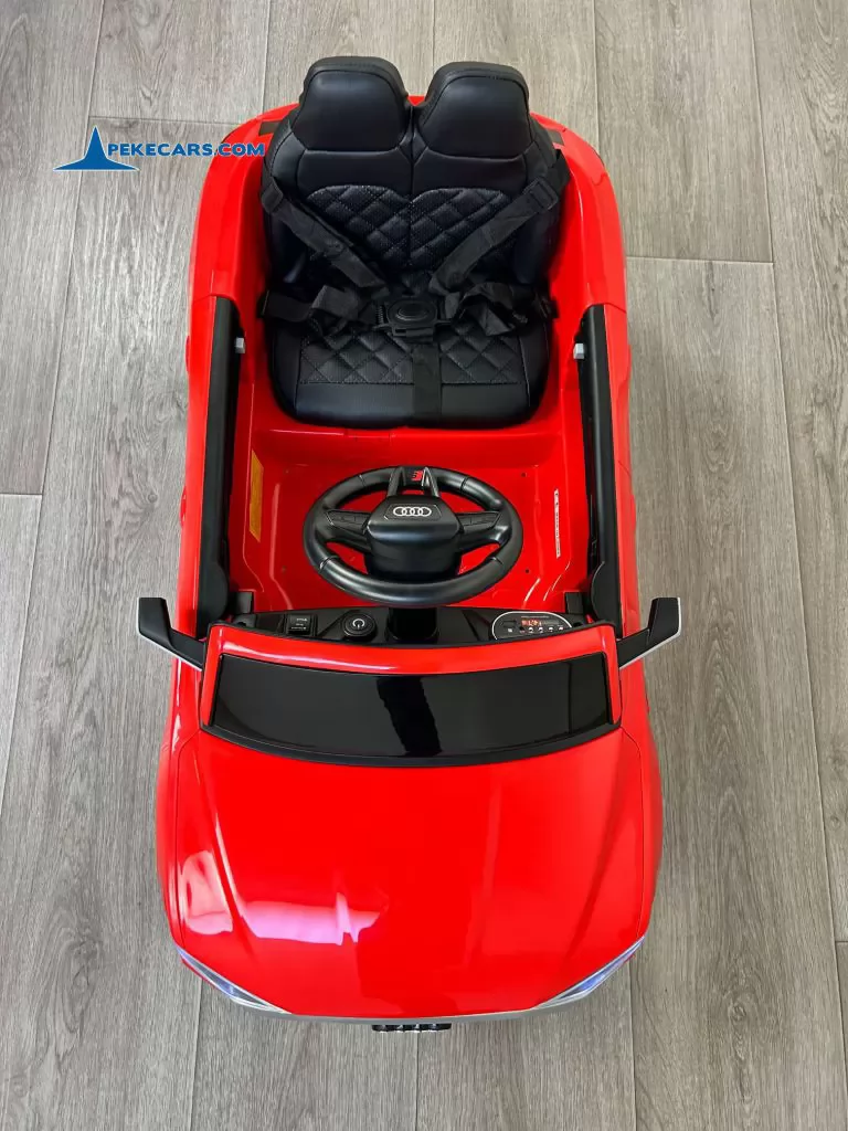 Audi SQ8 rojo coche electrico para niños vista cenital