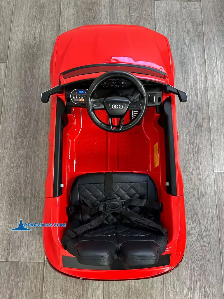 Audi SQ8 rojo coche electrico para niños vista arriba