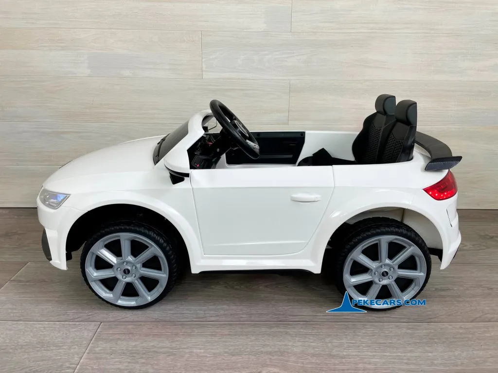 Audi TT RS Roadster 1 Plaza 12V 2.4G Blanco vista lateral