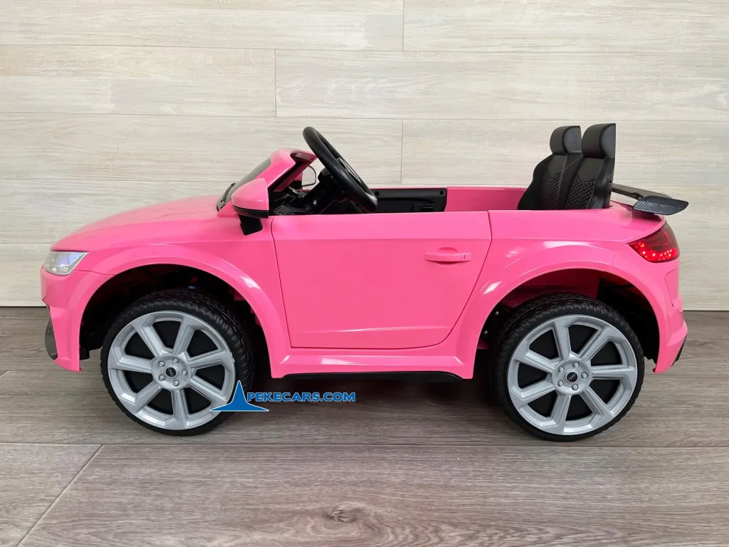 Audi TT RS Roadster 1 Plaza 12V 2.4G Rosa detalle lateral