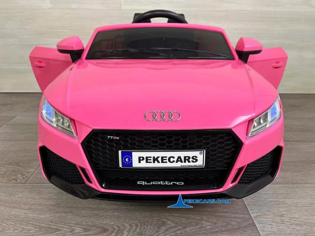 Audi TT RS Roadster 1 Plaza 12V 2.4G Rosa puertas abiertas