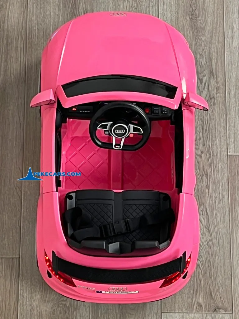 Audi TT RS Roadster 1 Plaza 12V 2.4G Rosa detalle arriba