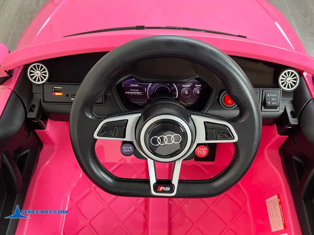 Audi TT RS Roadster 1 Plaza 12V 2.4G Rosa volante
