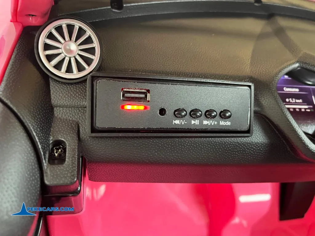 Audi TT RS Roadster 1 Plaza 12V 2.4G Rosa panel de control