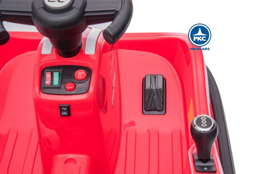 Coche de choque eléctrico racing rojo vista principal