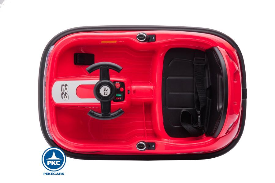 Coche de choque eléctrico racing rojo vista principal