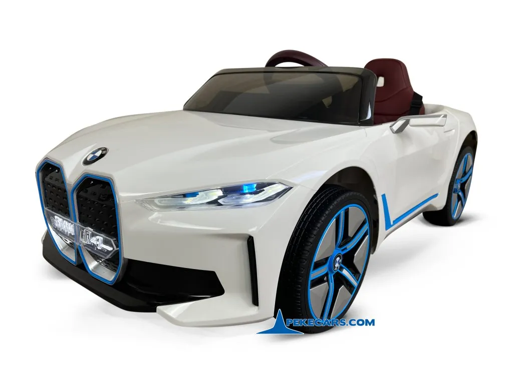 Coche eléctrico para niños BMW I4 12V 2.4G Blanco