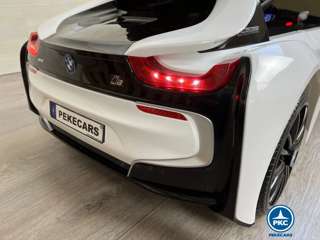 Coche eléctrico para niños BMW i8 Coupé 12V Blanco paragolpes