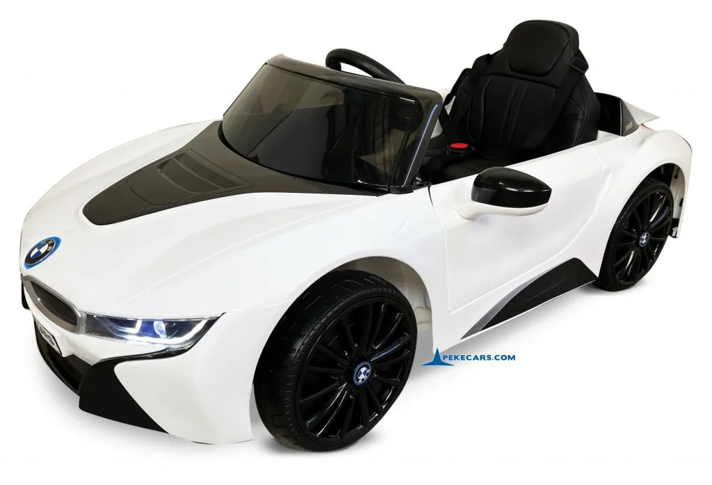 Coche eléctrico para niños BMW i8 Coupé 12V Blanco