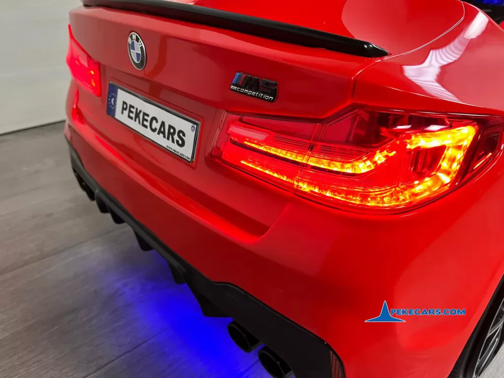 bmw m5 rojo coches para niños detalle luces traseras