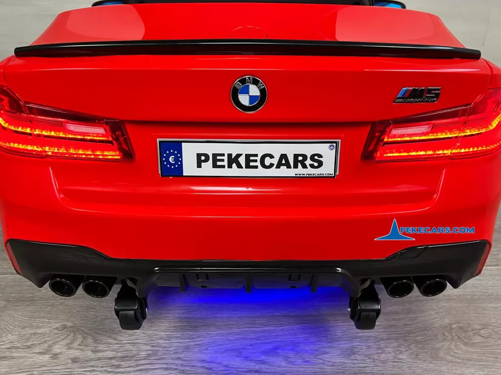 bmw m5 rojo coches para niños detalle matricula trasera