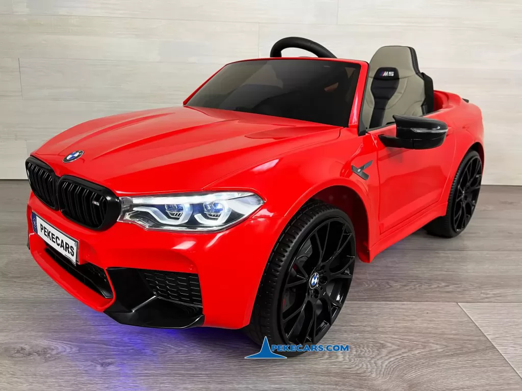coche electrico niños bmw m5 rojo frente derecha