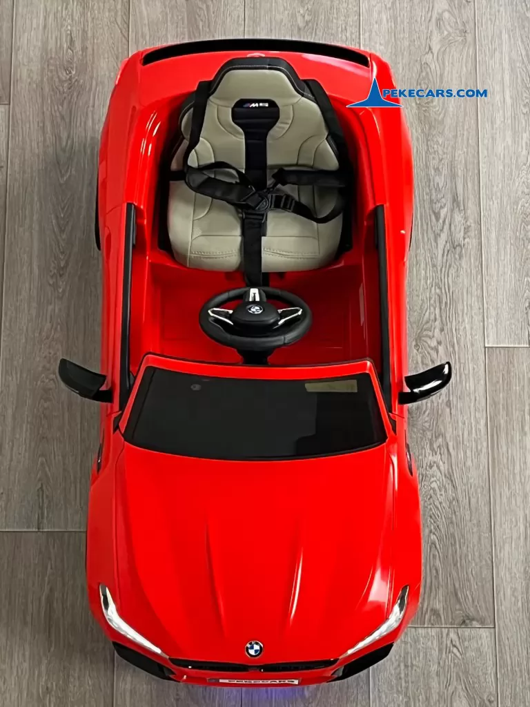 bmw m5 rojo coches electricos niños vista desde arriba