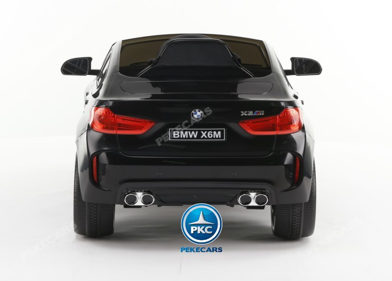 Coche electrico para niños BMW X6M Negro Metalizado vista trasera