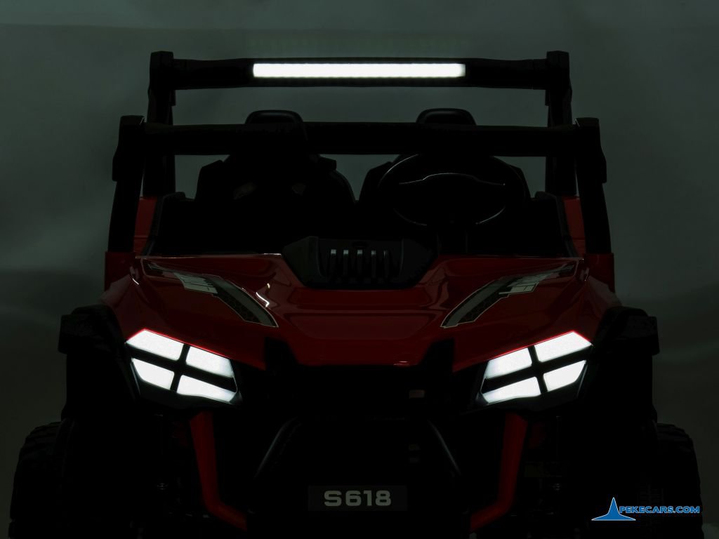 Buggy 1000R 24V Rojo luces encendidas