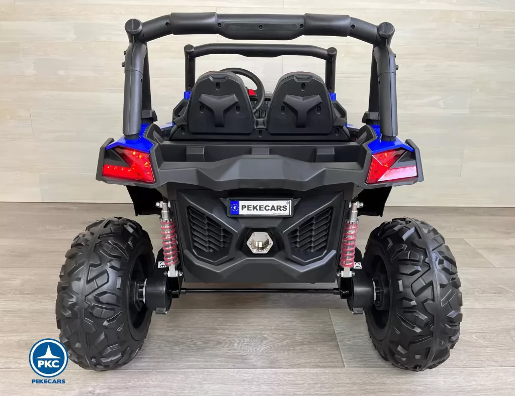 Coche electrico para niños Buggy UTV Azul parte trasera