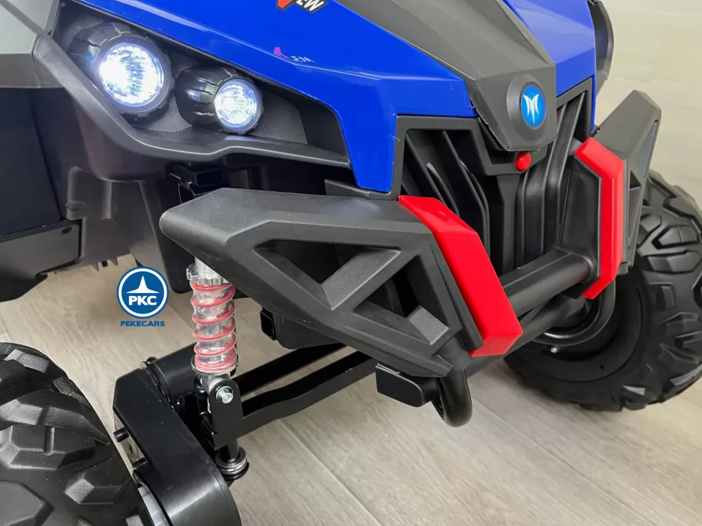 Coche electrico para niños Buggy UTV Azul frontal