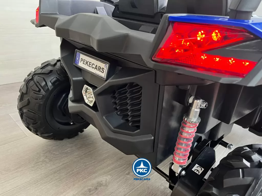 Coche electrico para niños Buggy UTV Azul parachoques trasero