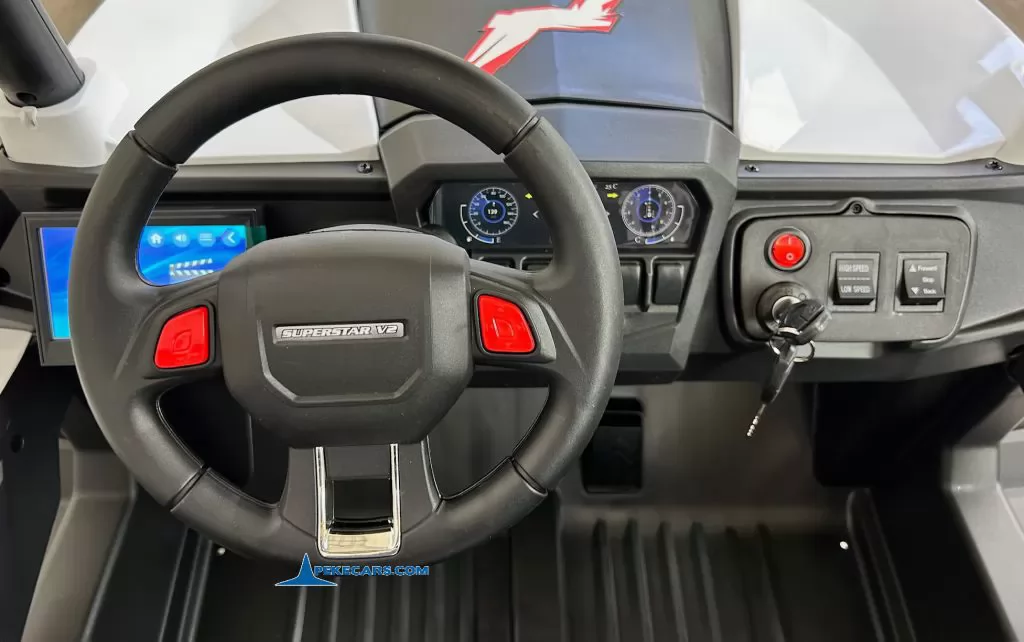 coches teledirigidos buggy utv 12v blanco mp4