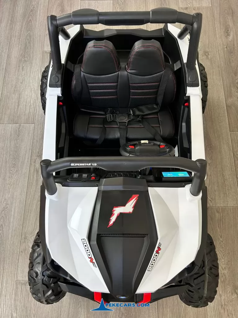 coche a bateria Buggy UTV 12V Blanco