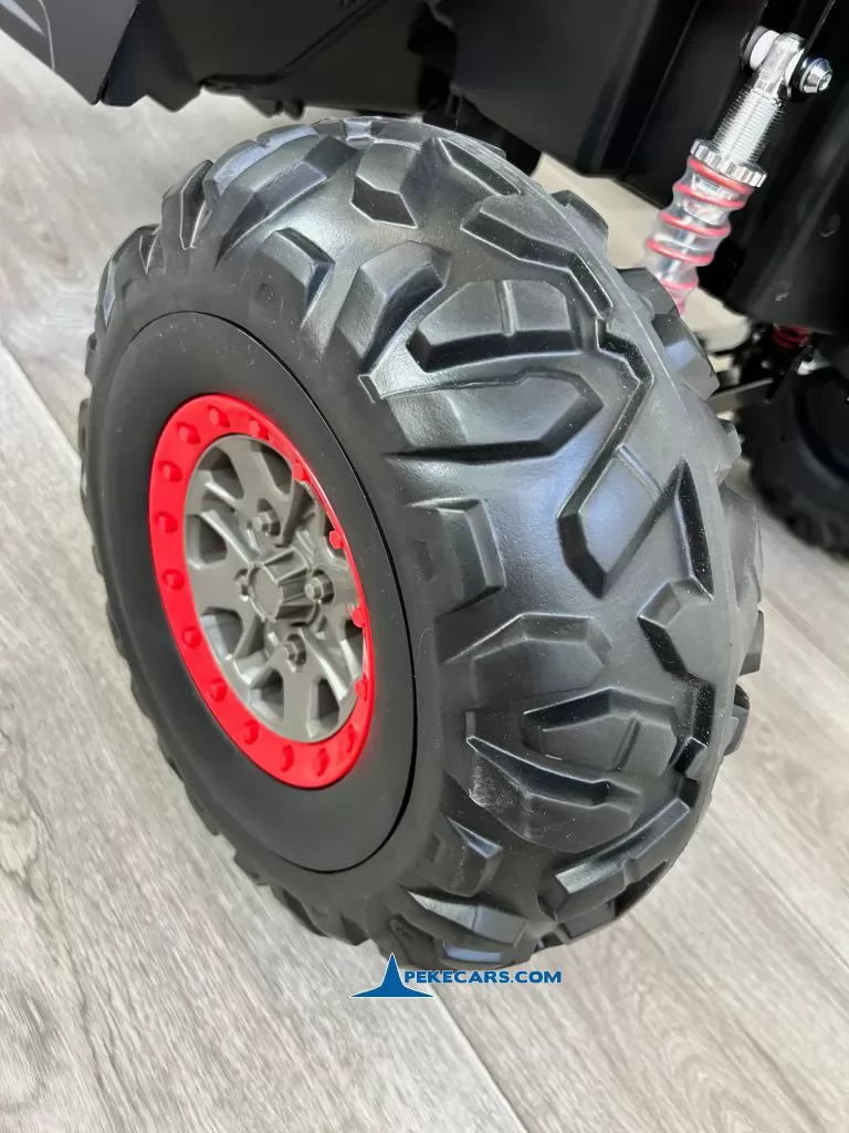 coche bebe electrico Buggy UTV 12V Blanco ruedas de caucho antipinchazos