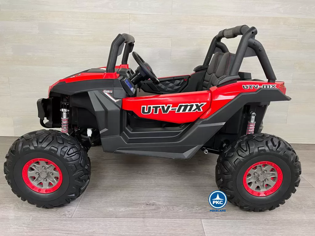 Coche electrico para niños Buggy UTV Rojo lateral