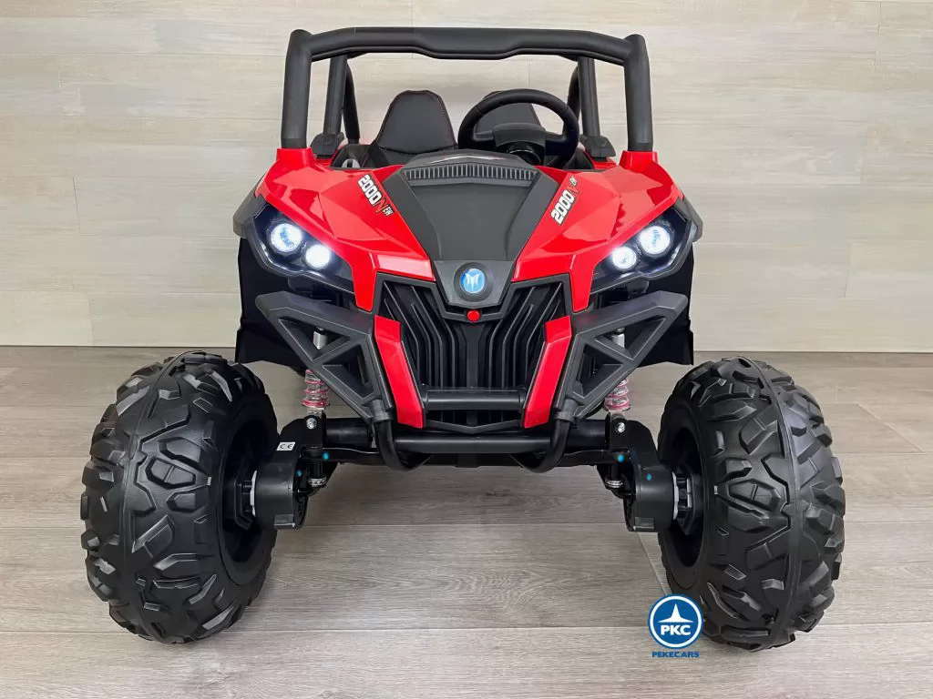 Coche electrico para niños Buggy UTV Rojo frontal