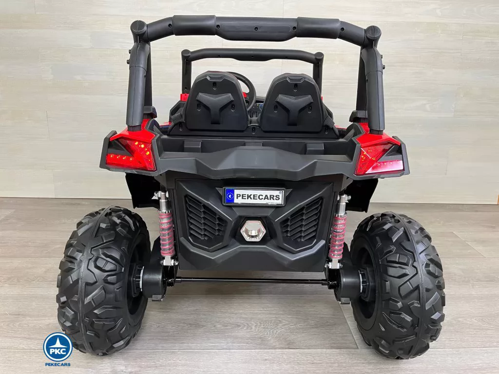 Coche electrico para niños Buggy UTV Rojo parte trasera