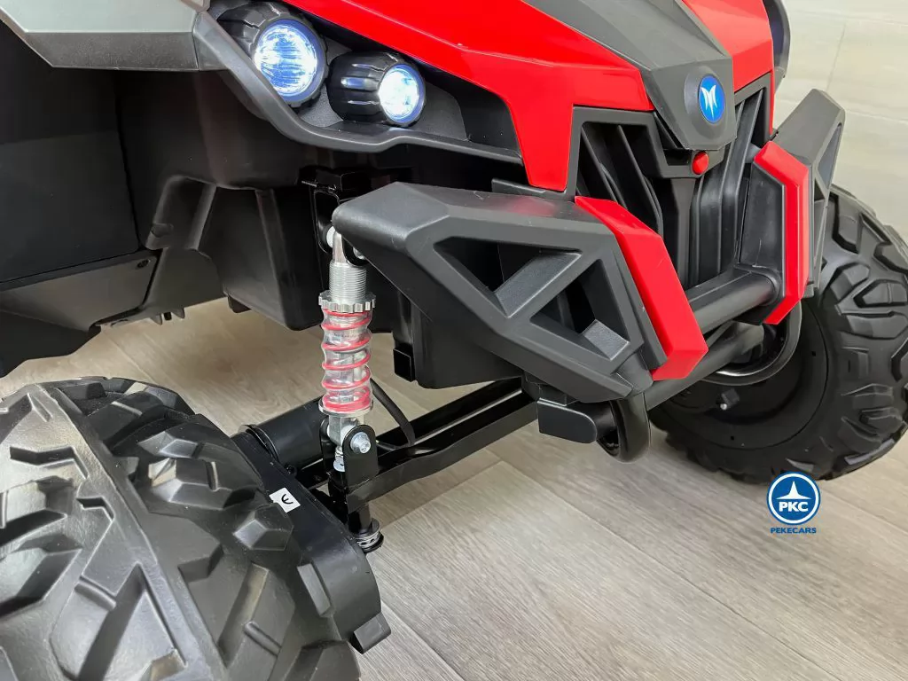 Coche electrico para niños Buggy UTV Rojo luces