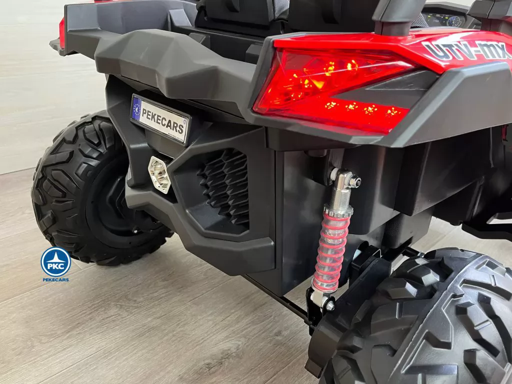 Coche electrico para niños Buggy UTV Rojo matricula