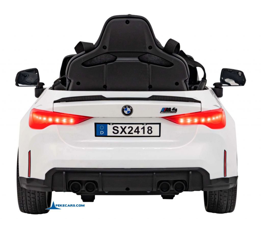BMW M4 12V 2.4G Blanco parte trasera