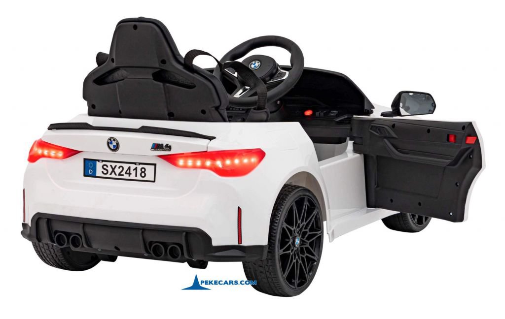 BMW M4 12V 2.4G Blanco puerta