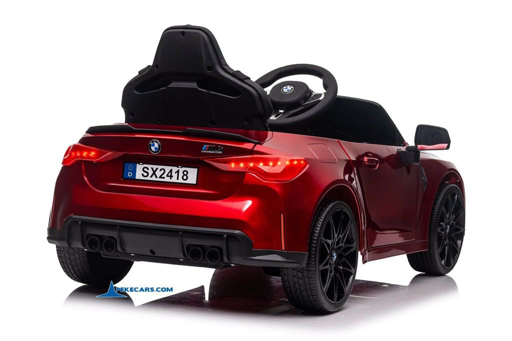 BMW M4 12V 2.4G Rojo Metalizado parte atrás