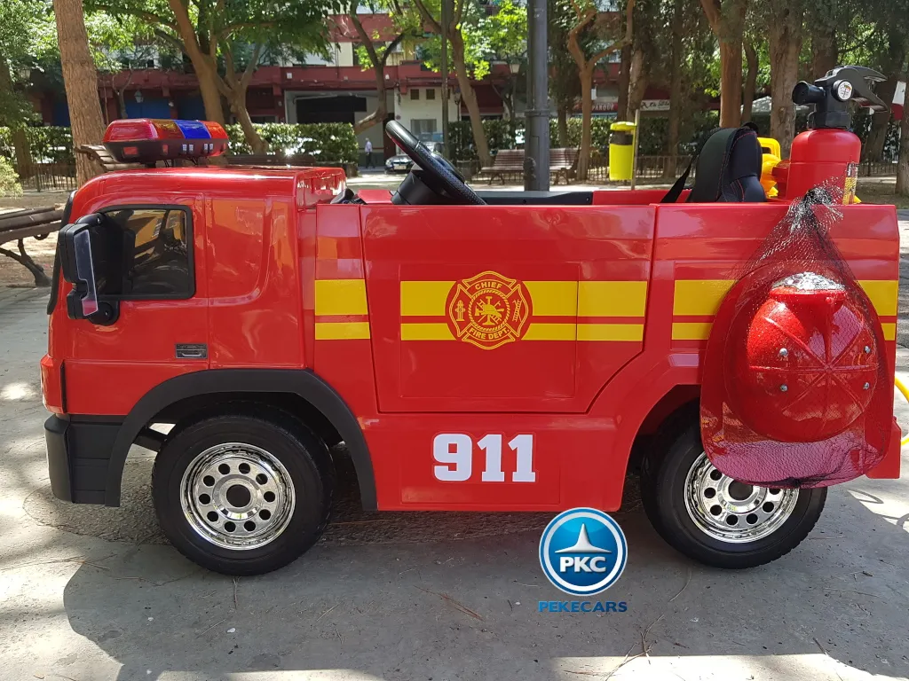Camion infantil de bomberos 12V Rojo