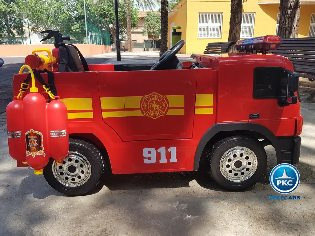 Camion infantil de bomberos 12V Rojo