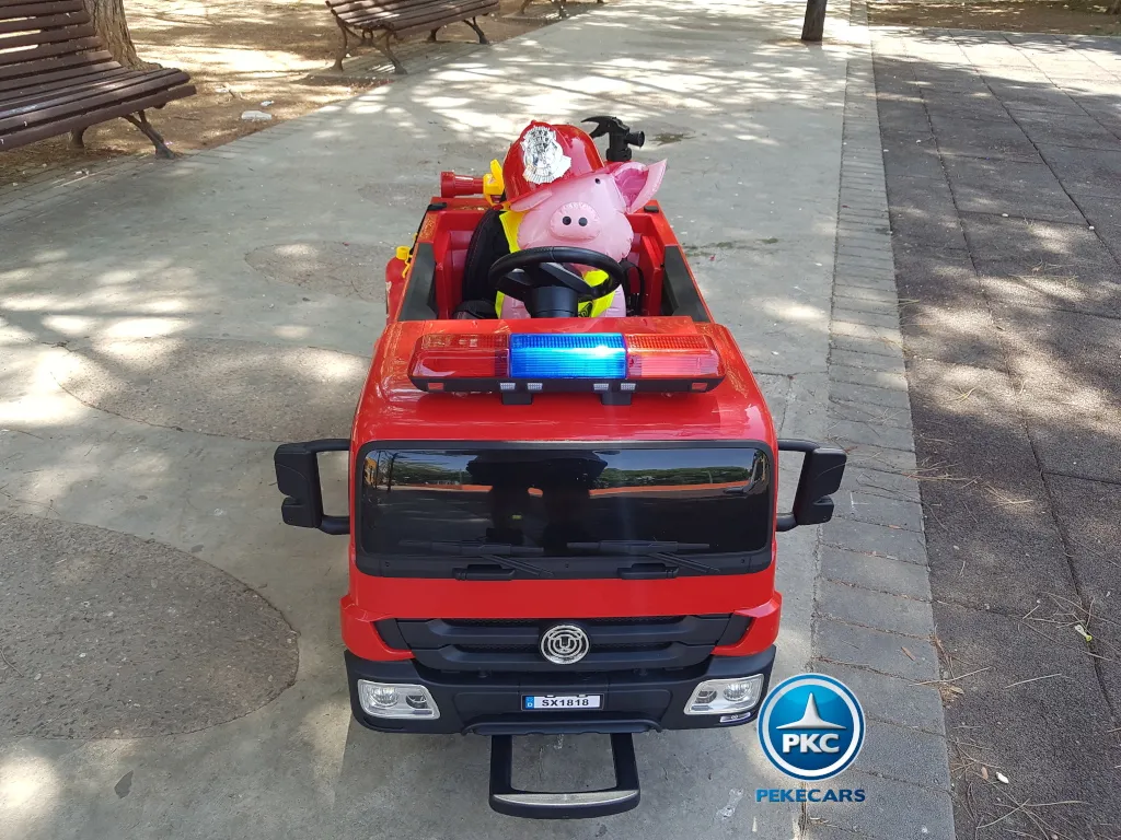 Camion infantil de bomberos 12V Rojo
