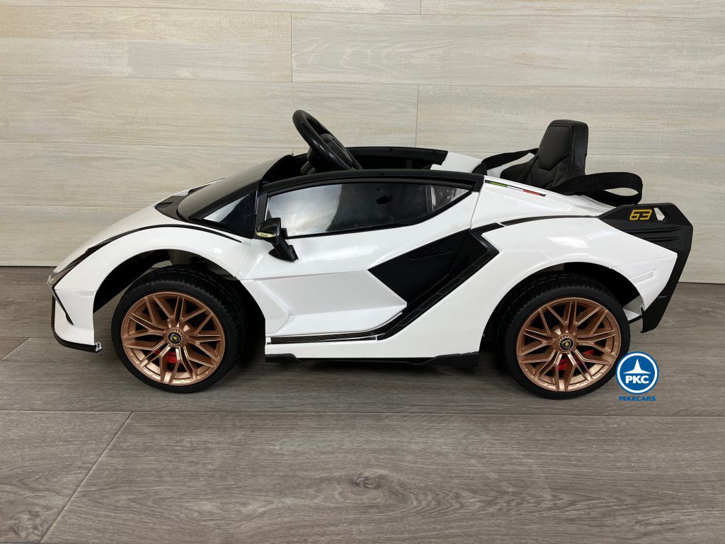 coche electrico para niños Lamborghini Sian Blanco 12V