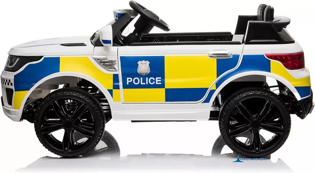 coche electrico niños policia blanco