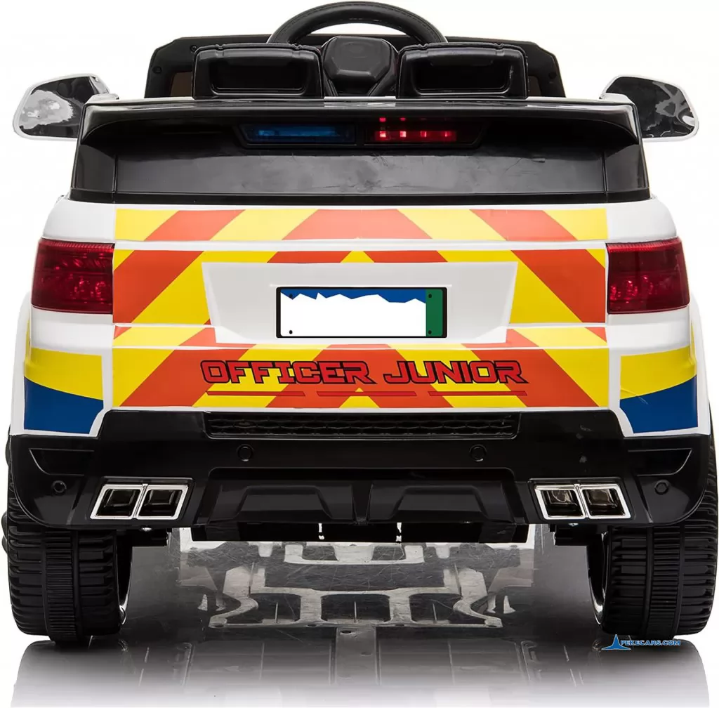 coches electricos niños policia blanco