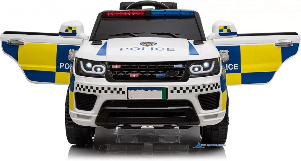 coches electricos para niños policia blanco